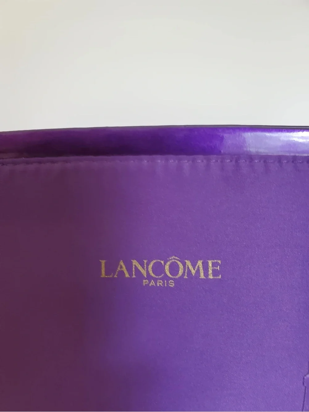 Lancôme Paris Purple Zip Top Makeup Travel Bag